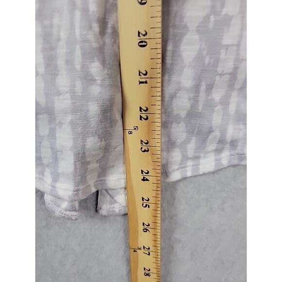 Torrid Gray Tie Dye SS V Neck Tie Front Stretch Button Up Shirt Women's 00 Large - Picture 8 of 12